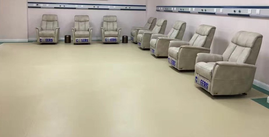 PVC flooring for healthcare